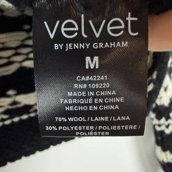 Velvet by Graham & Spencer Women's Maywood Chunky Fair Isle Sweater M - Picture 10 of 12